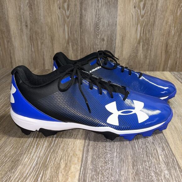 Under Armour Mens Size 13 Baseball Cleats 1297317-001 Blue Black Sneaker Shoes - Picture 1 of 11